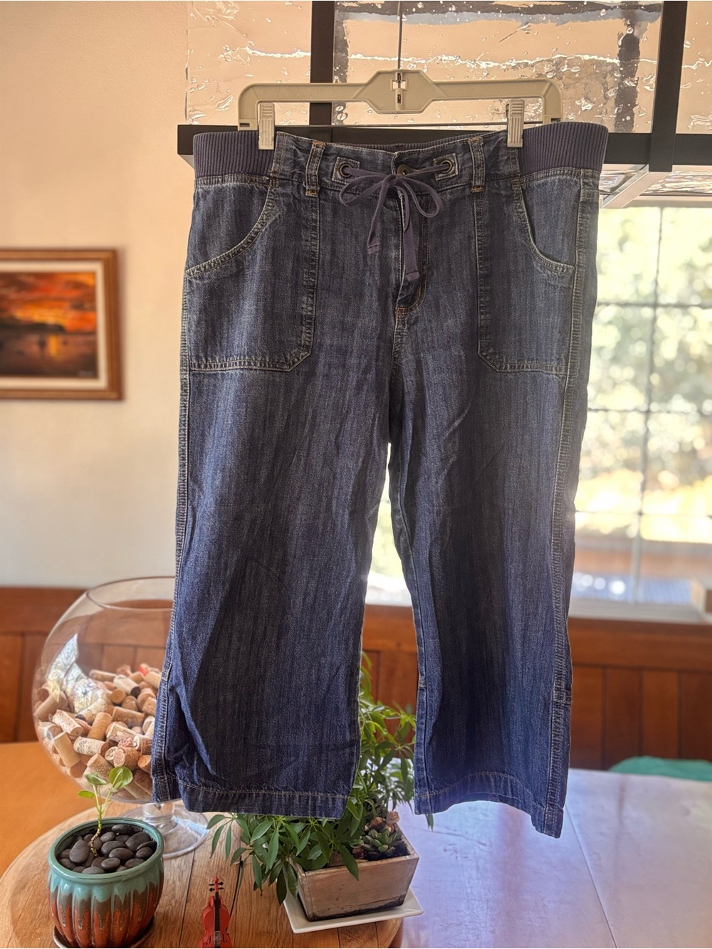 Vintage Faded Glory Jeans Womens size 12 Blue Denim capris - Picture 3 of 3